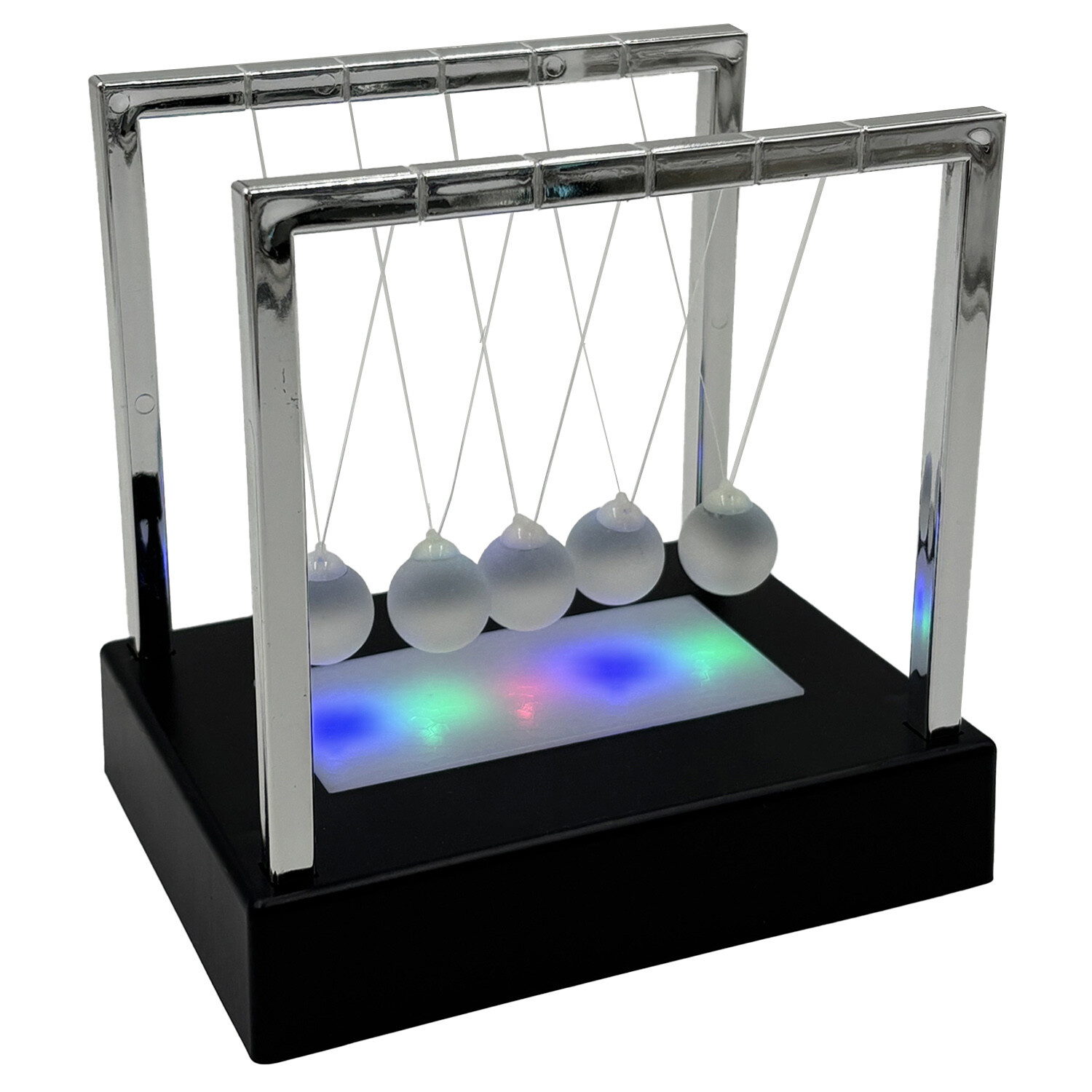 Light Up LED Newtons Cradle - Multicolour