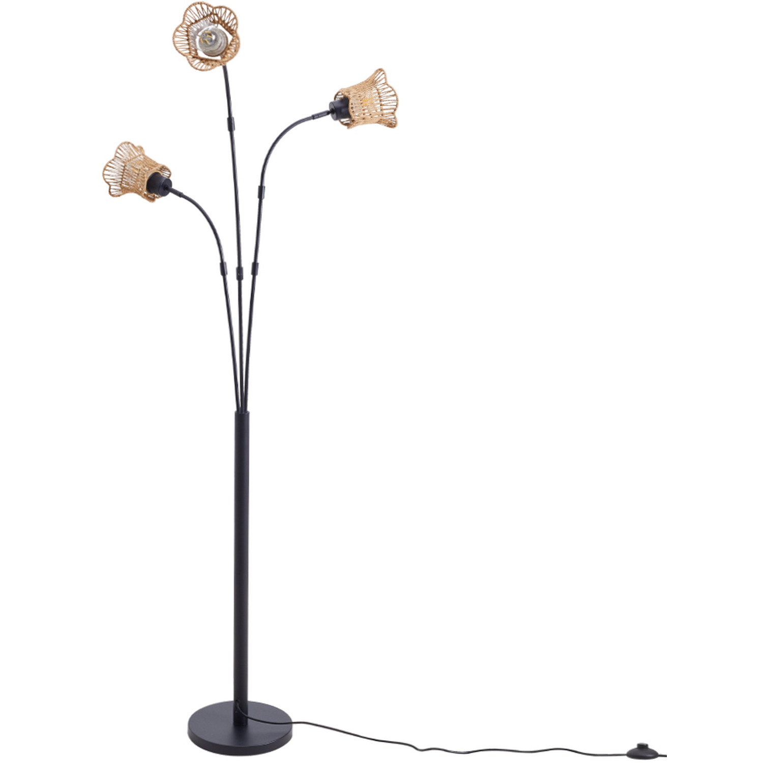 Image of 3-Bulb Floor Lamp with Paper Rope&hellip;