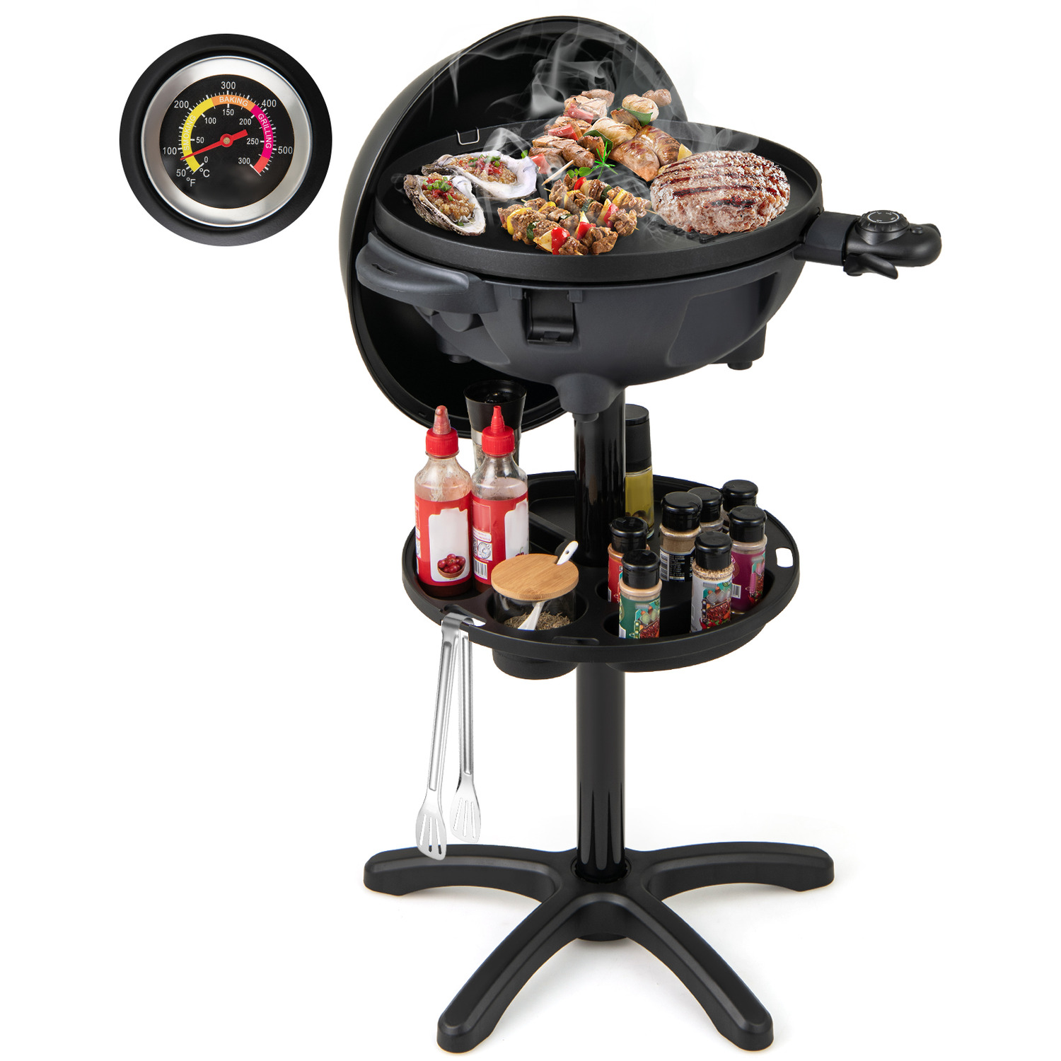 Electric BBQ Grill Removable Stand Patio Grill