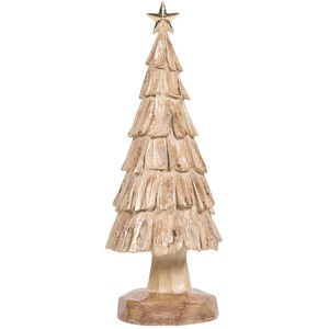 Wood Effect Brushed Gold Christmas Tree