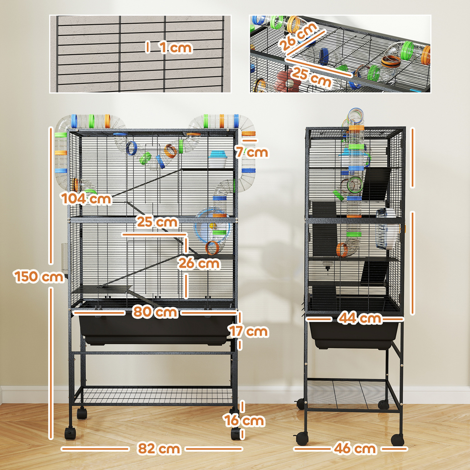Photo inspiration: Wicker Hamster Cage Storage Reference: Pawhut 5 Tier Large Hamster Cage With Storage Shelf
