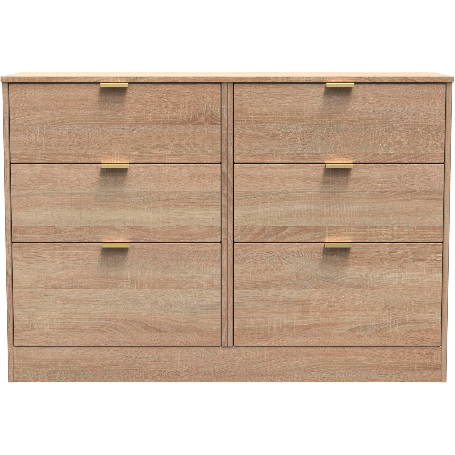 Nashville F Ready Assembled 6 Drawer Bed Box - Bardolino Oak