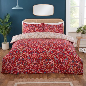 Harrow Microfibre Floral Reversible Duvet Cover Set with Pillowcase
