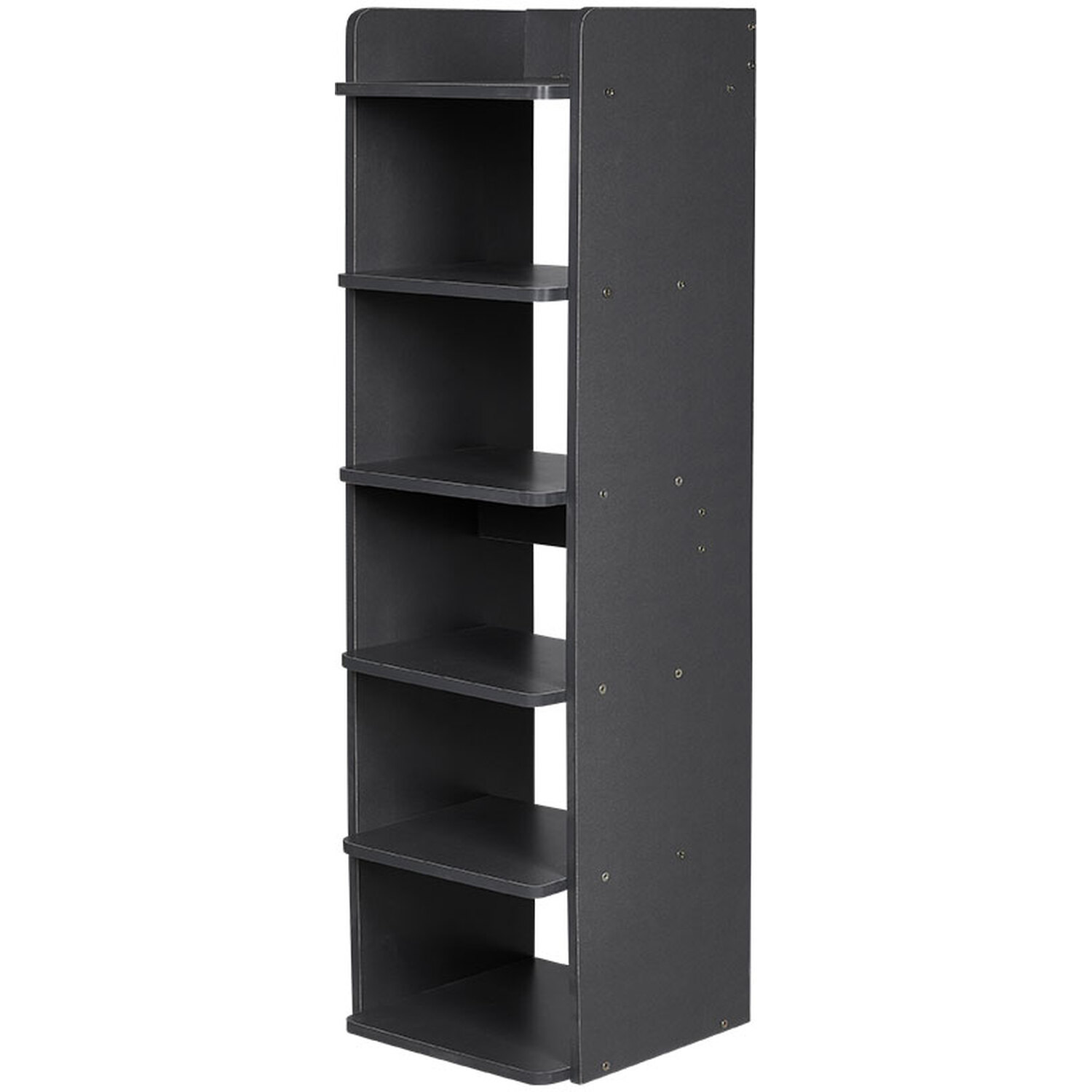 6-tier Shoe Storage Slim Vertical Rack For Entryway - Sesame Black