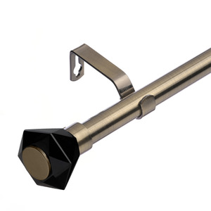 19mm Extendable Metal Curtain Pole with Diamond Finials