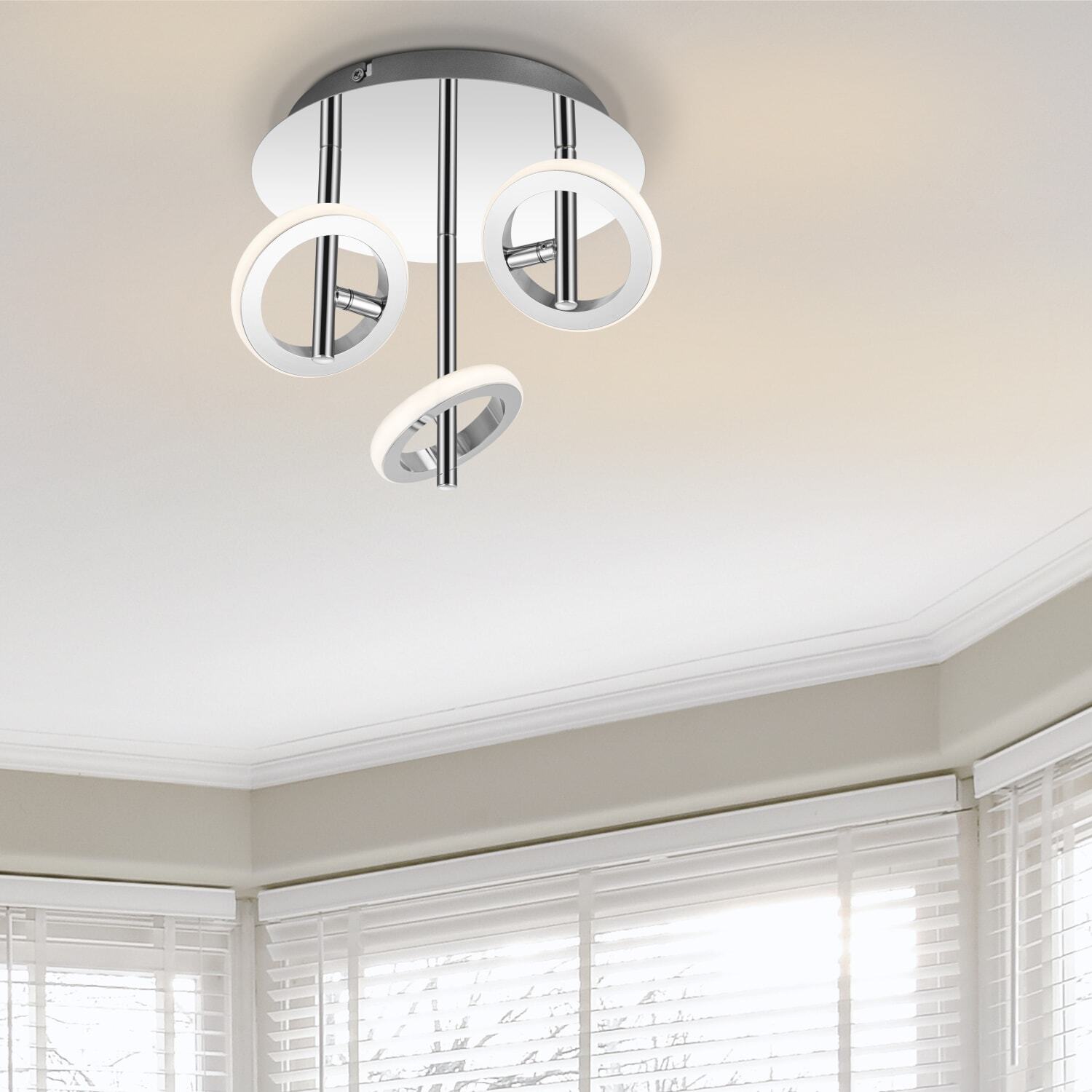 Cosylyte Holdon 3 Ring Integrated Led Ceiling Spotlight - Chrome