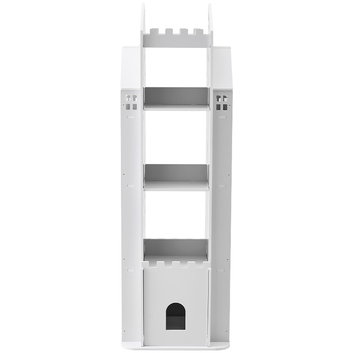 5-tier Castle Kids Rotating Bookshelf - White