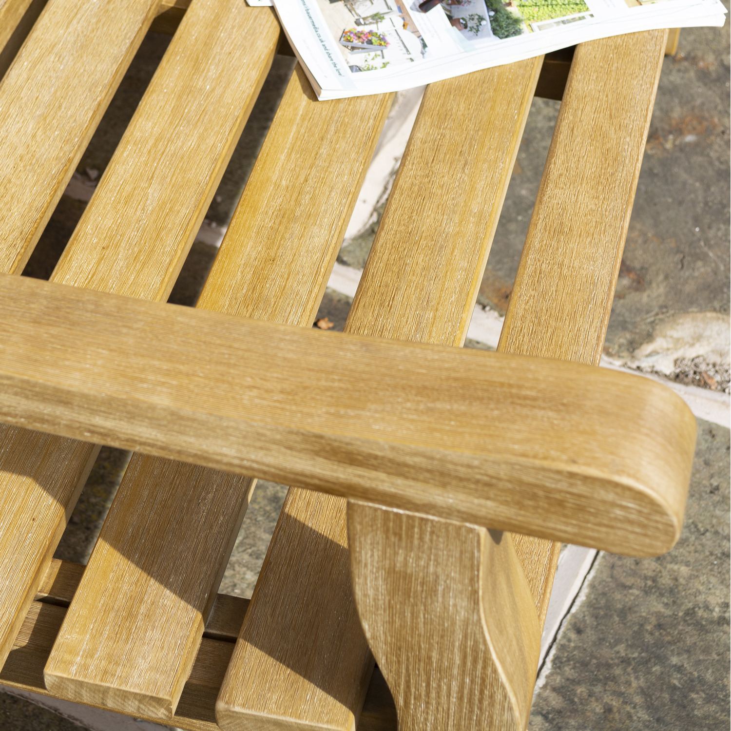 Rowlinson Tuscan Heavy Duty Garden Bench - Natural 2