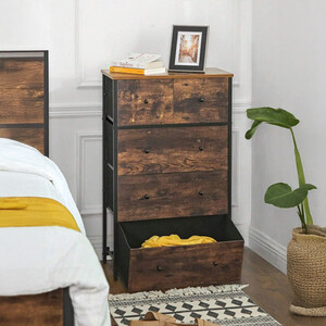 SONGMICS 5-Drawer Fabric Storage Unit