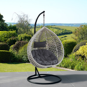 Abingdon Hanging Swing Single Egg Pod Chair - Dark Grey