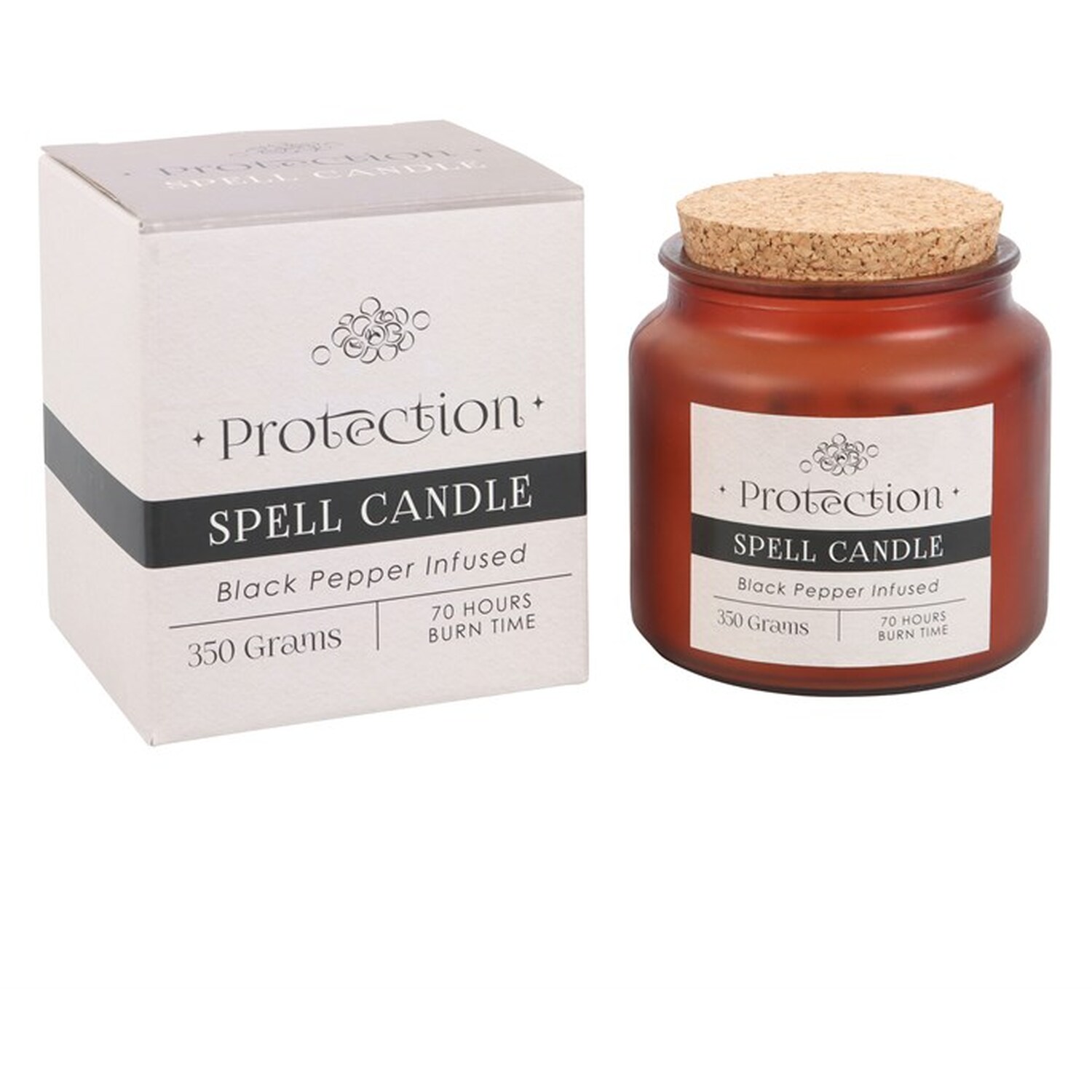 Black Pepper Protection Spell Candle - Black