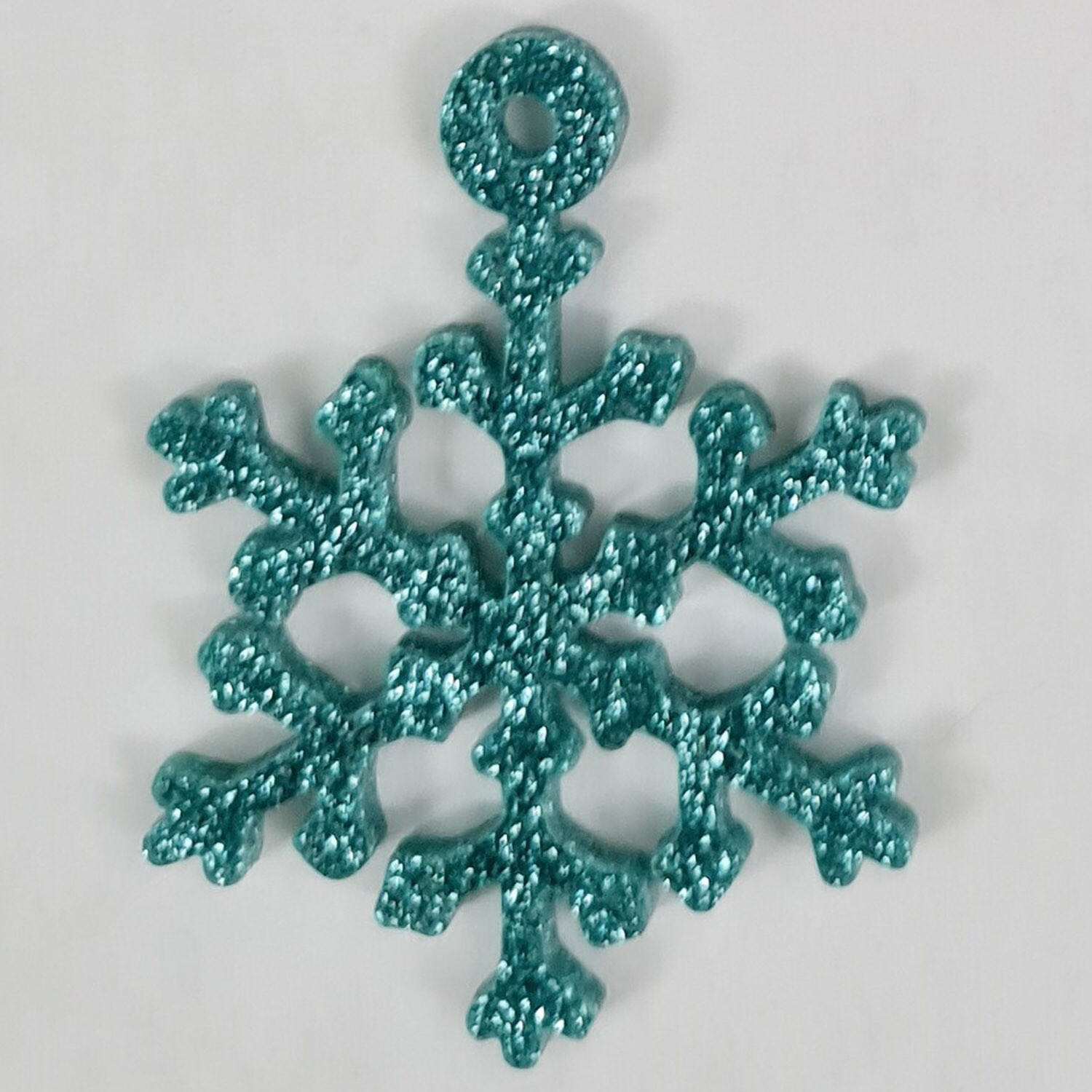 Glitter Snowflake Style 1 Christmas Decoration - Green