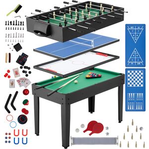 15-in-1 Games Table, Table Football, Pool, Air Hockey, Chess and More