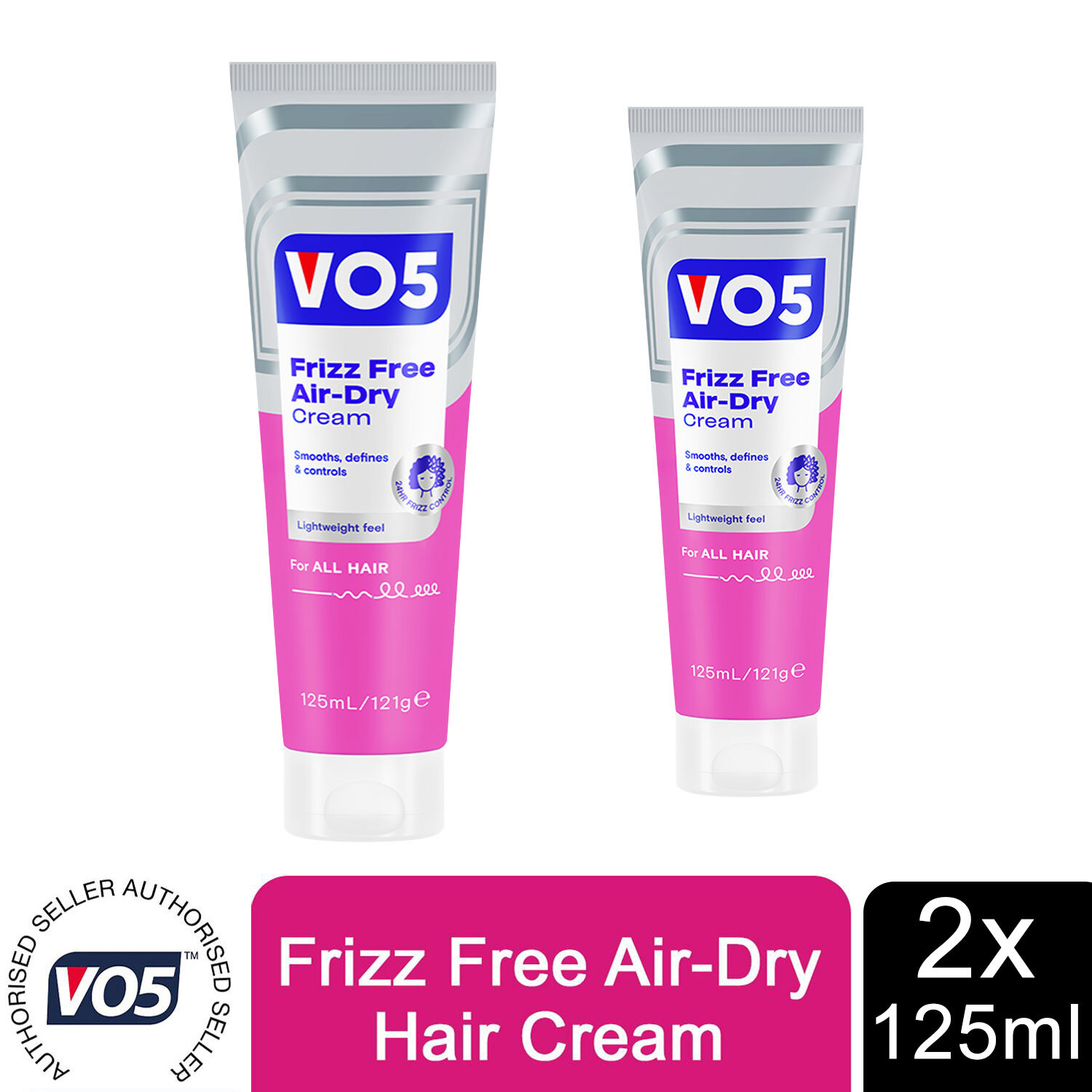 VO5 Frizz Free Air-Dry Hair Cream, 121g - Buy 2 / 4cm
