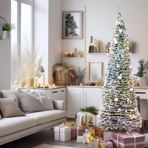 6ft Pre-Decorated Pop-up Christmas Tree with Lights