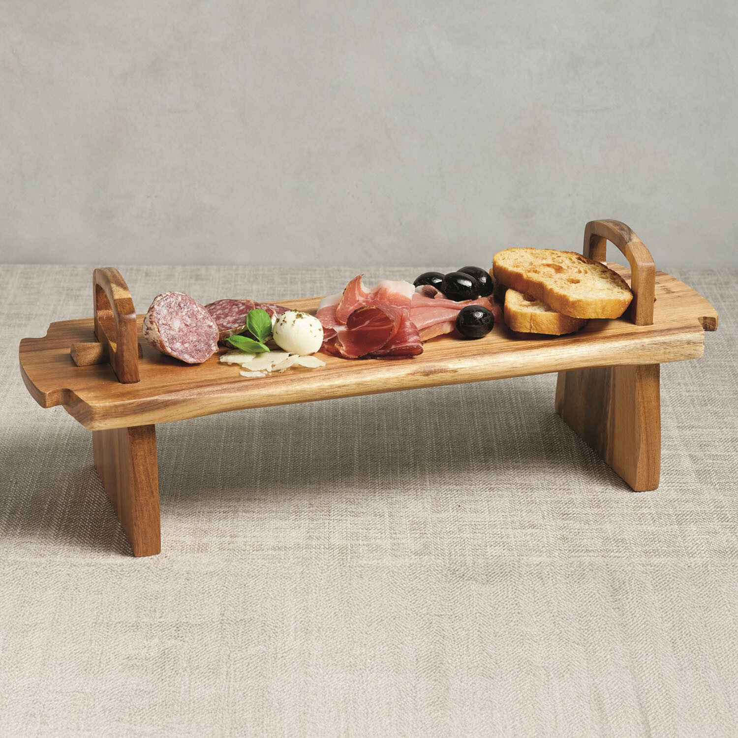 Image of Artesa Acacia Wood Antipasti Platform Platter,&hellip;