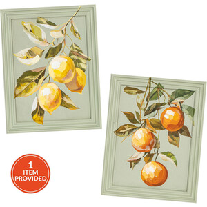 Mediterranean Fruit Painted Framed Art