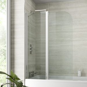 Modern 2 Section Curved Shower Screen
