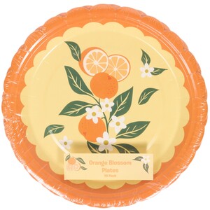 Pack of 10 Orange Blossom Paper Plates
