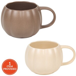 Reactive Glazed Pumpkin Mug
