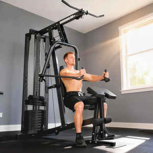 All in One Home Gym Machine with Adjustable Seat and Back