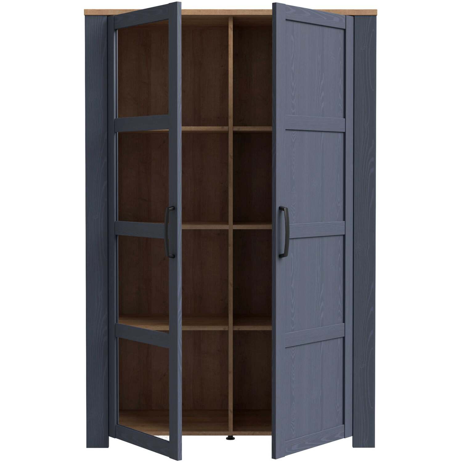 Bramblecroft 2-door Navy Oak Display Cabinet - Navy Oak