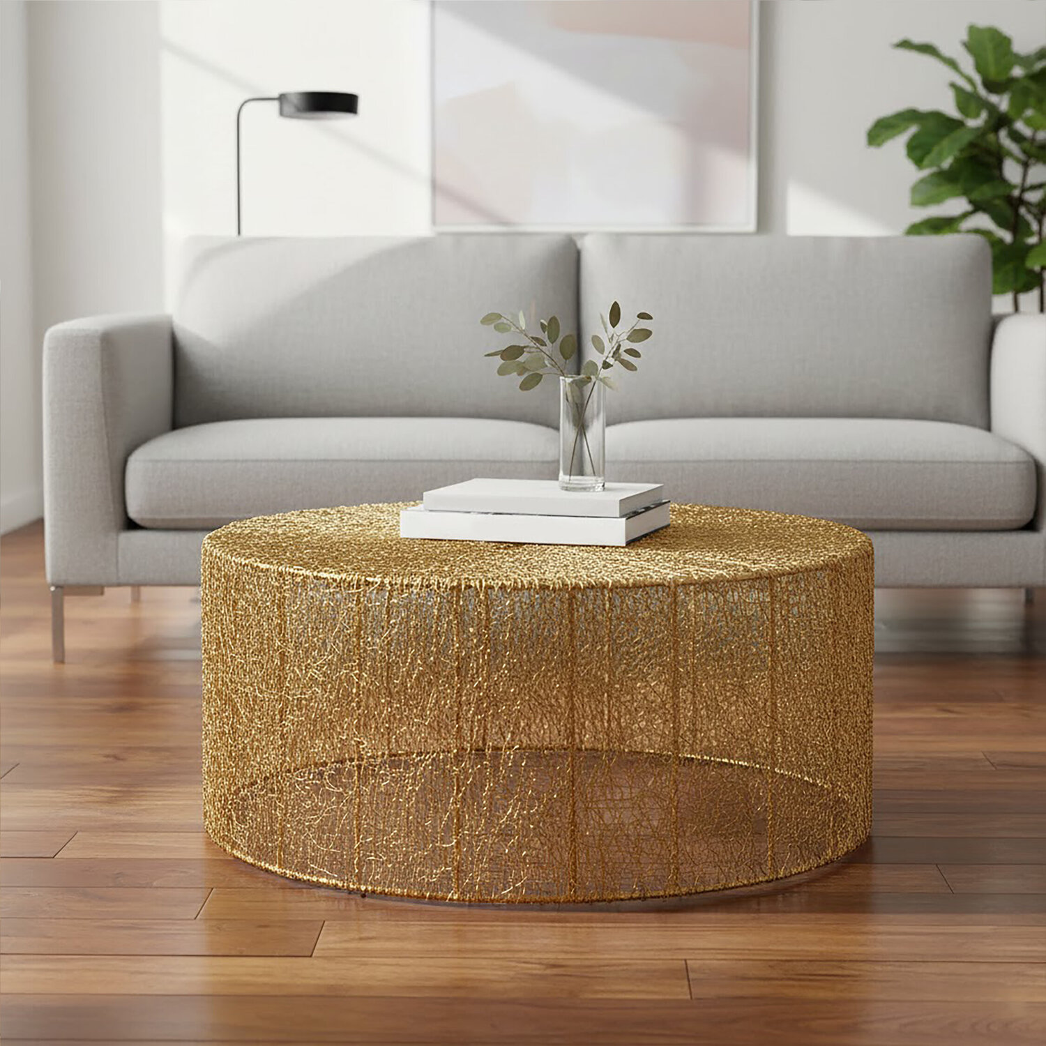 Templar Iron Coffee Table With Gold Finish - Gold
