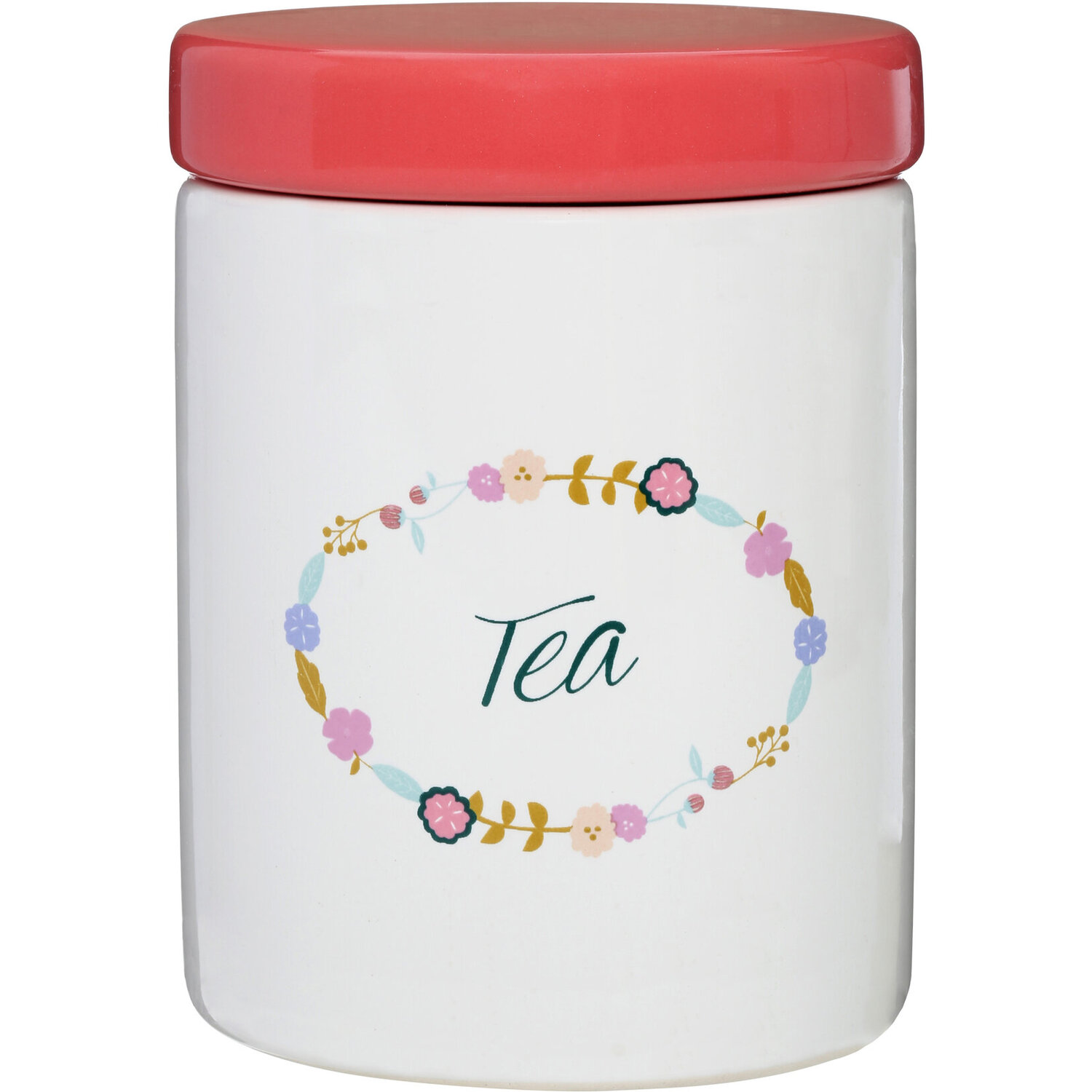 Amelie Tea Canister - White & Red