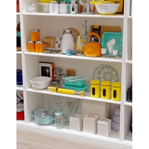 Set Of Three White Marble Effect Storage Tins