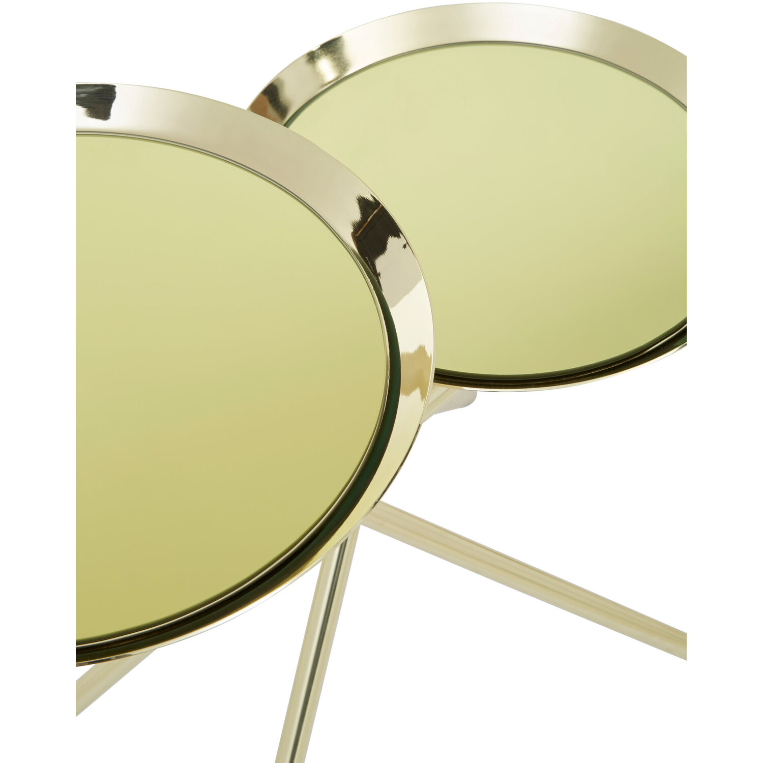 Oria Warm Metallic Side Table - Gold
