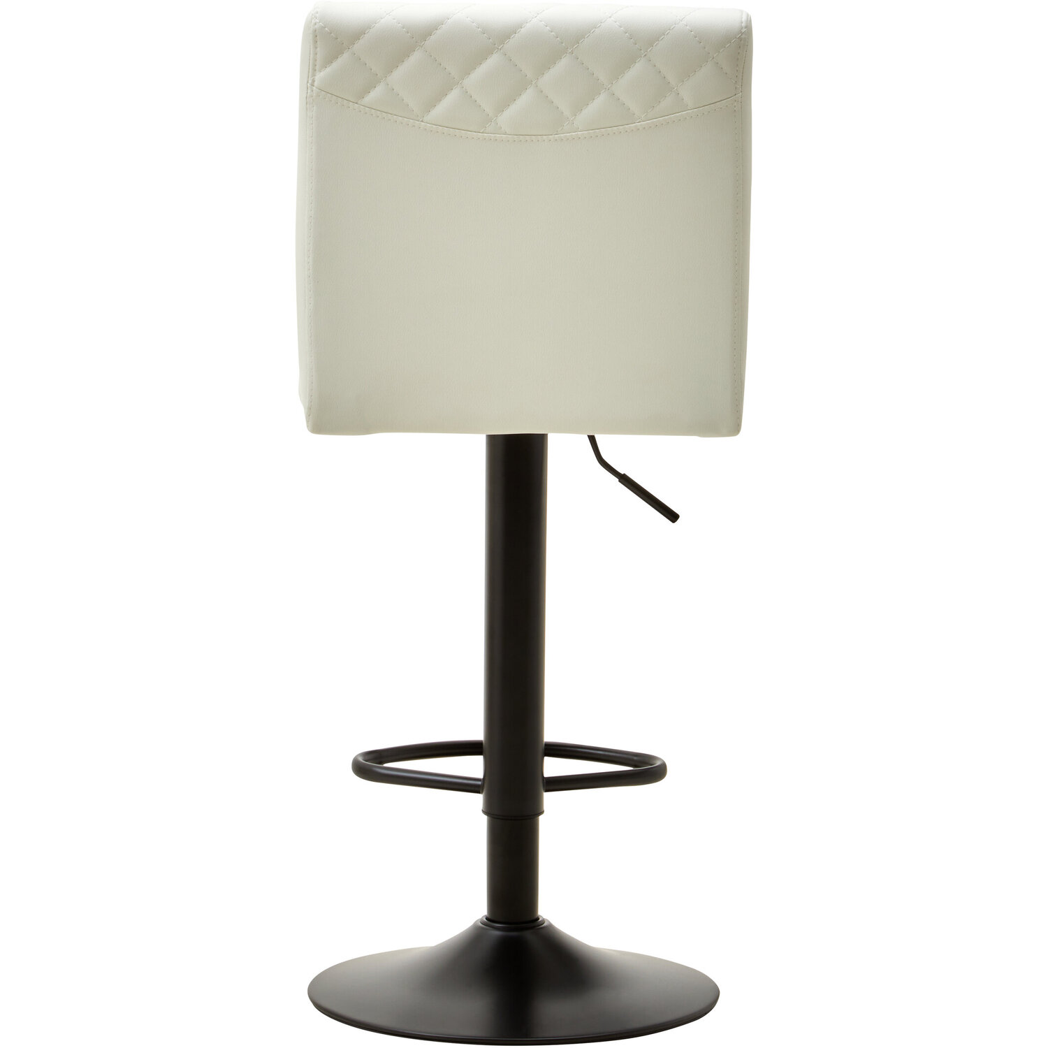 Baina High Back White Leather Effect Bar Chair - White