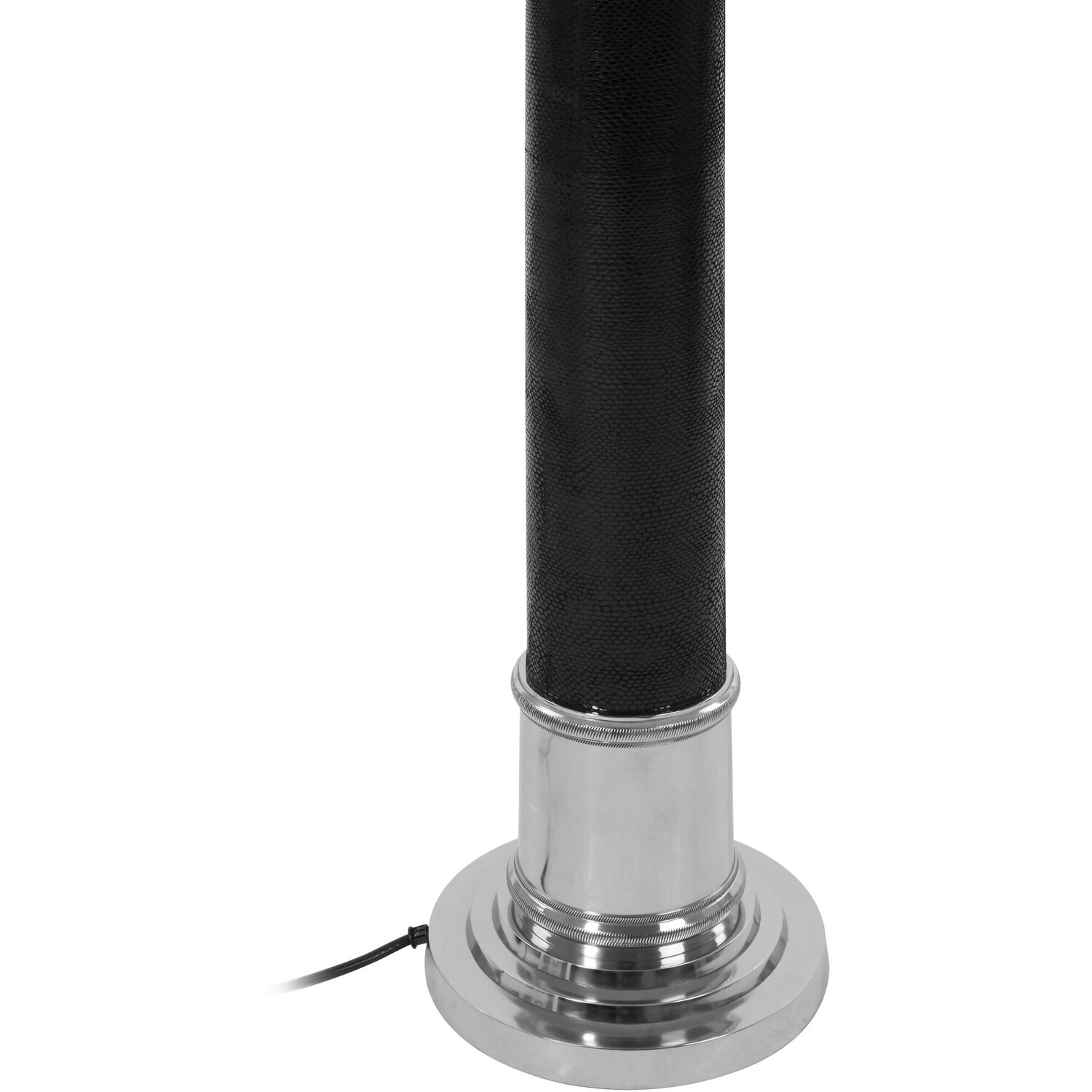 Fifty Five South Canon Black Leather Floor Lamp - Black