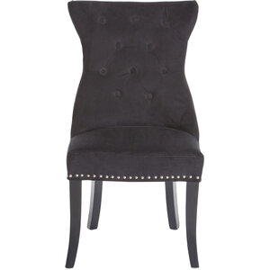Regents Park Black Cotton Velvet Dining Chair