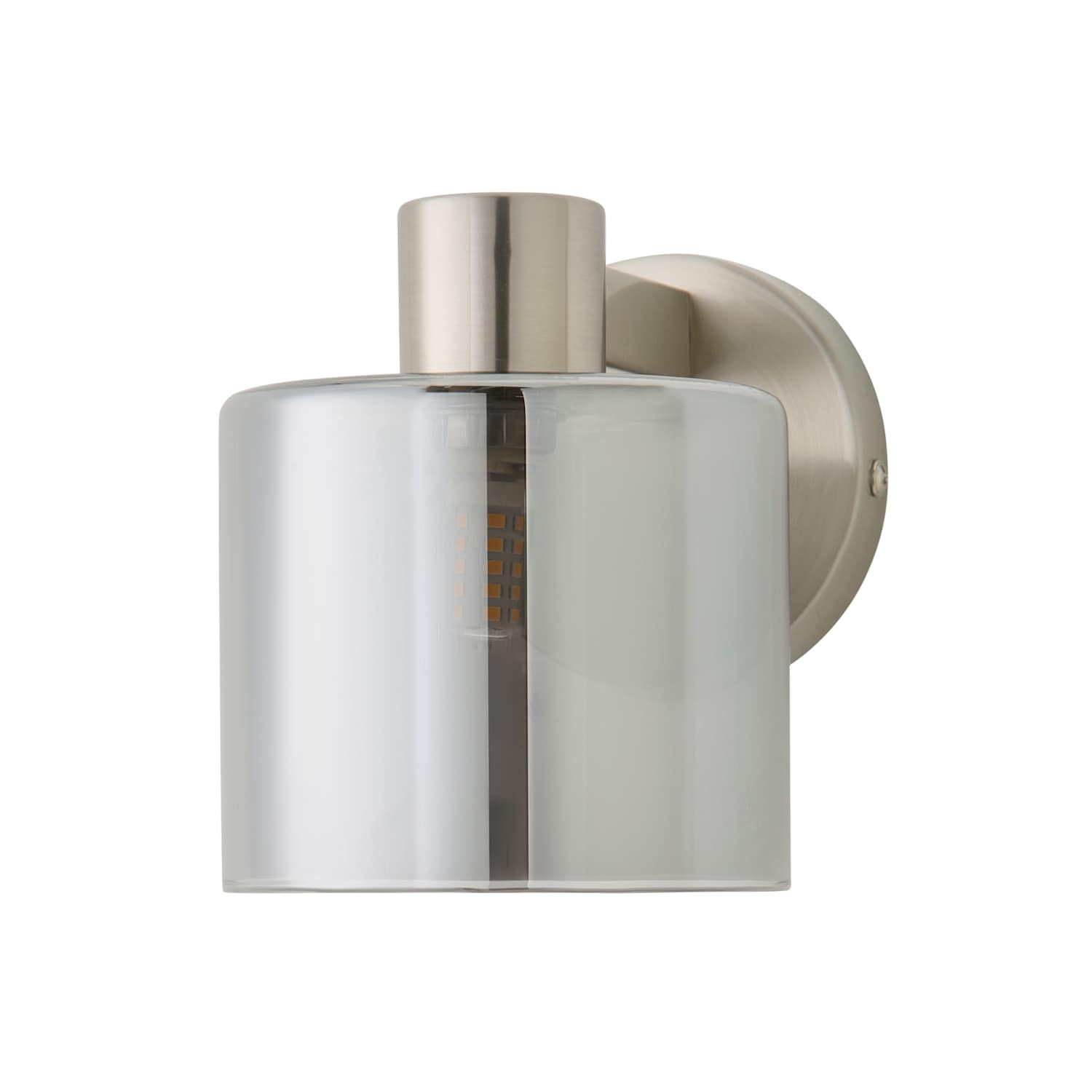 ValueLights | Demi Brushed Chrome and Smoked Glass Wall Light and Bulb | Wall Light, Home Décor & Improvement Essential | Bulb Included - Image 4