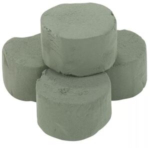 14cm Cylindrical Floral Wet Foam Oasis - Green - Set of 10