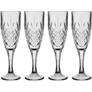 Beaufort Set of 4 Crystal  Champagne Glasses