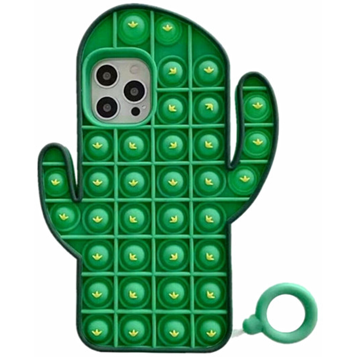 iPhone Cactus Push and Pop Fidget Phone Case - Green / iPhone 11 Pro