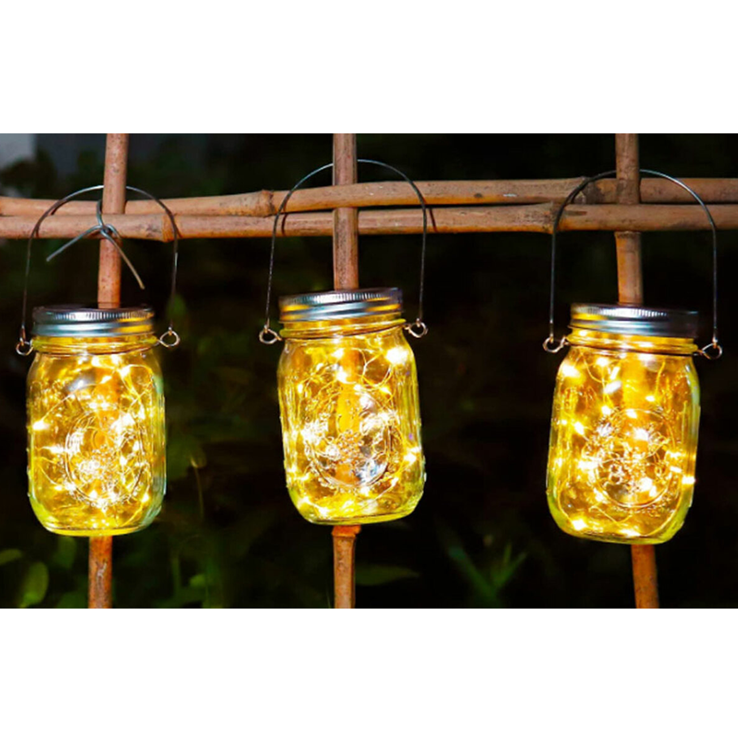 Set of 3 Solar Mason Jar Lights - Mason Jar Lights