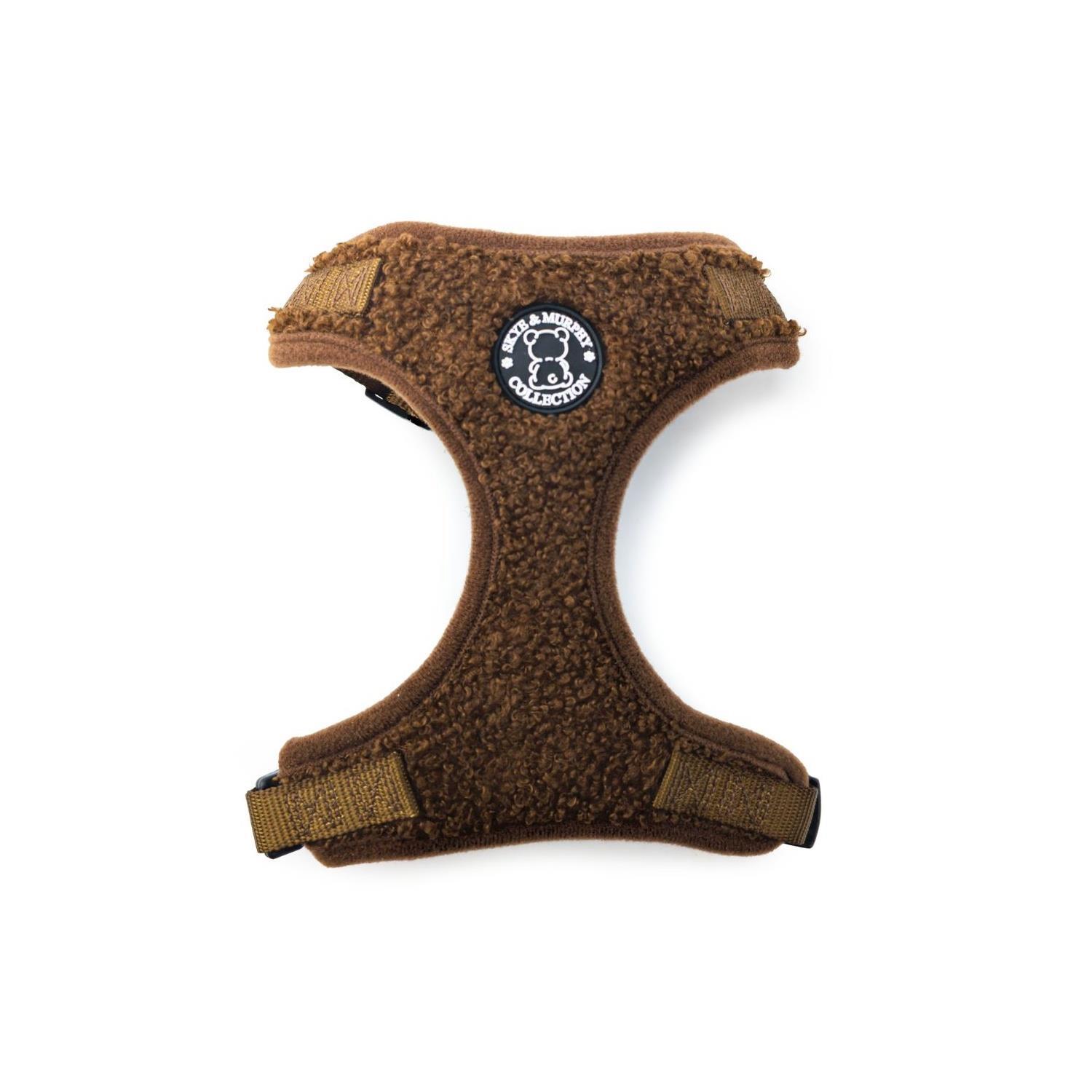 HugglePets Skye & Murphy Teddy Dog Harness - Espresso, Medium - Espresso / Medium