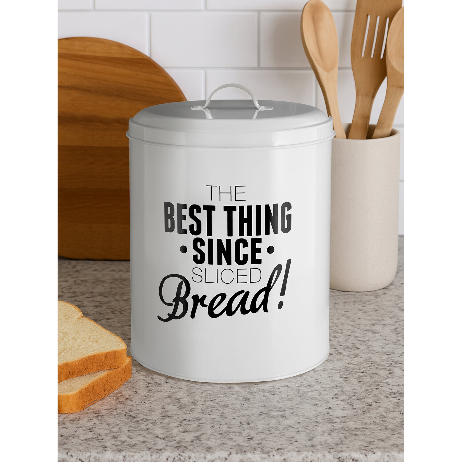 Orsina Pun And Games Bread Bin - Black, White