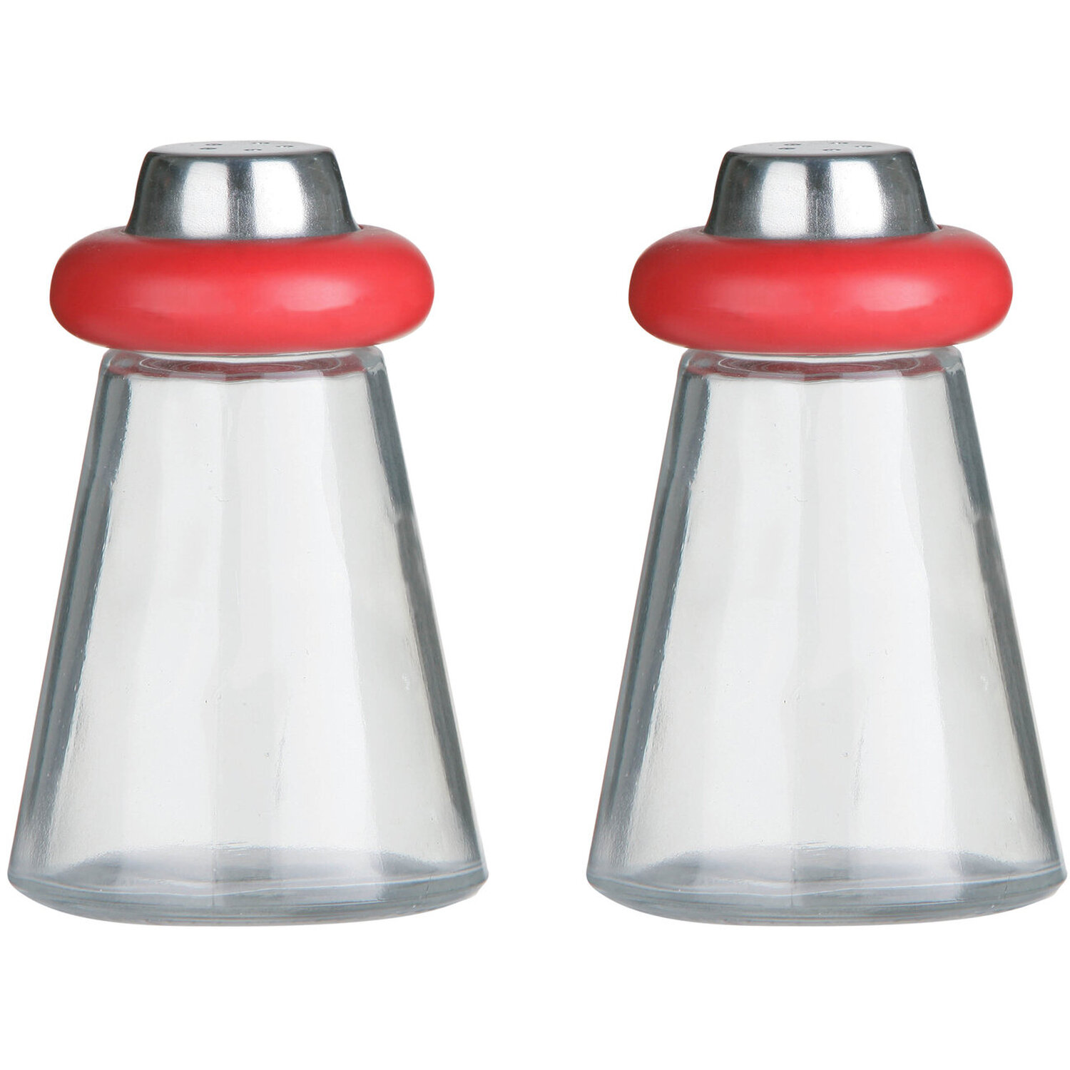 Image of Cone Condiments Red Plastic/Glass Salt and&hellip;