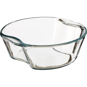 Large Round Glass Casserole Dish