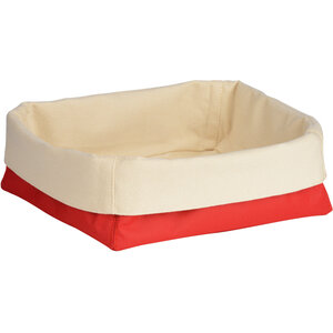 Red And Cream Large Bread Basket