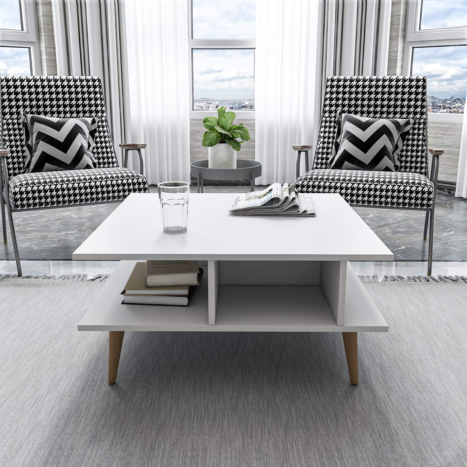 Decorotika Akya Coffee Table - White