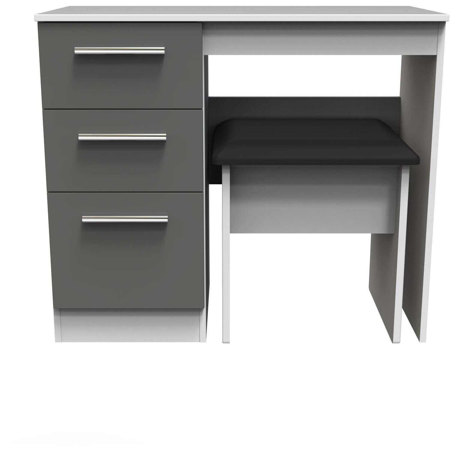 Contrast Ready Assembled Two Piece Bedroom Set Dust Grey White - Dusk Grey & White