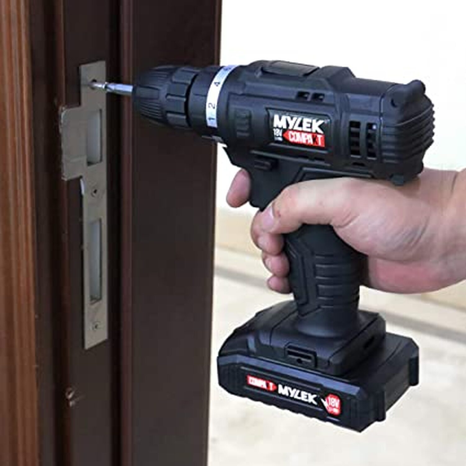 Mylek 18V Cordless Drill Set Screwdriver Electric Li-Ion Combo DIY Hand Tool Kit - Image 5