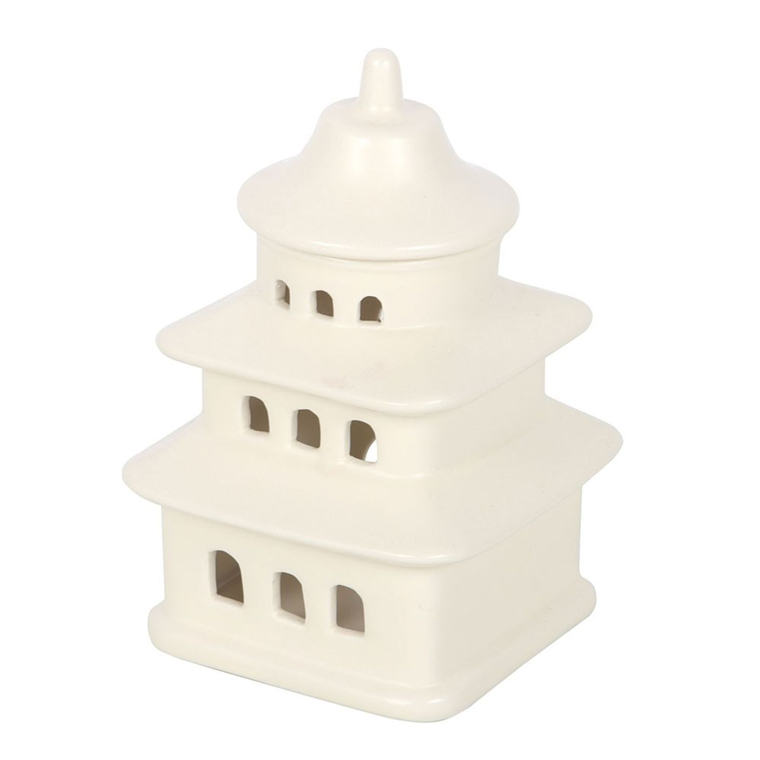 Something Different Pagoda Oil Burner - White - Image 1