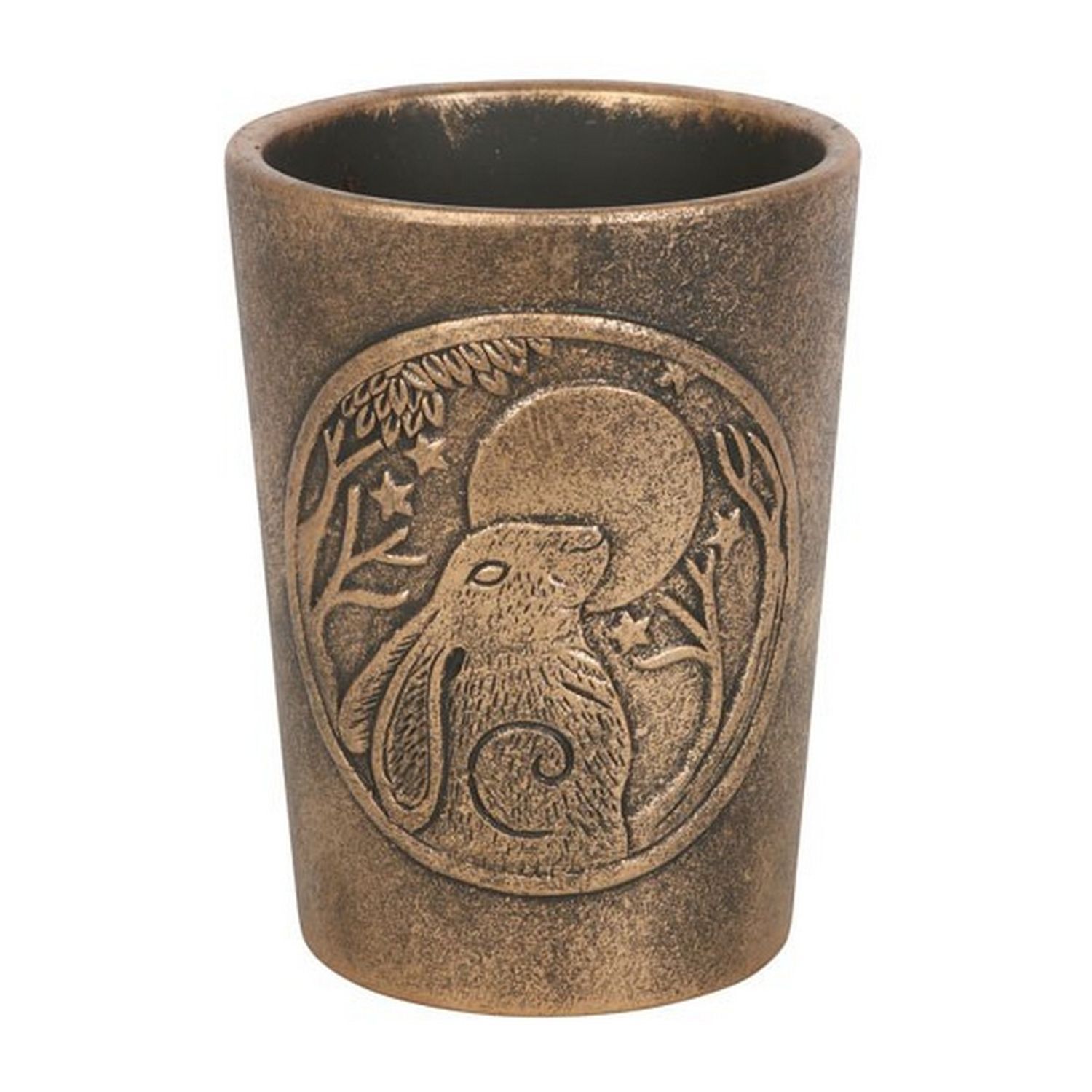 Lisa Parker Moon Gazing Hare Terracotta Flower Pot - Bronze