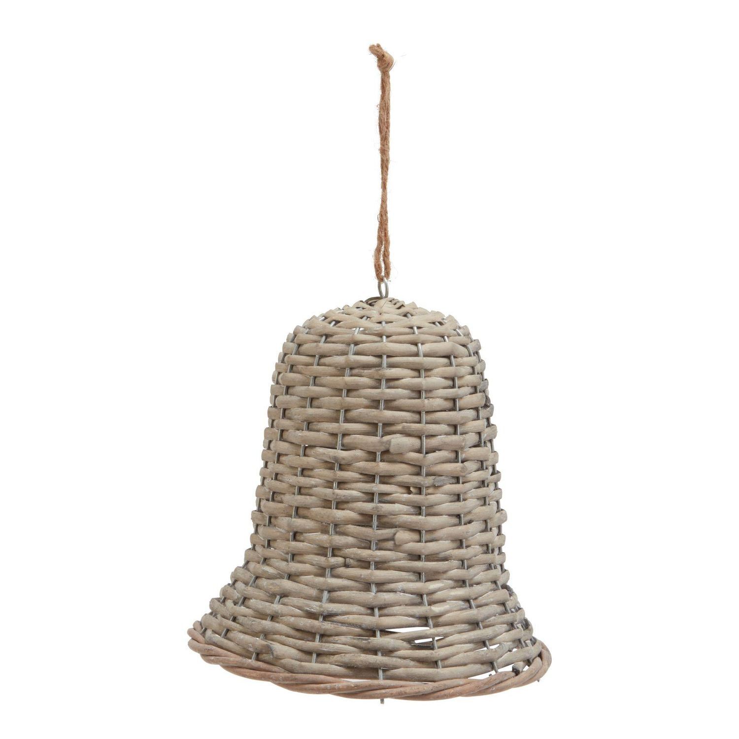 Hill Interiors The Noel Collection Wicker Bell Christmas Decoration - Brown / S