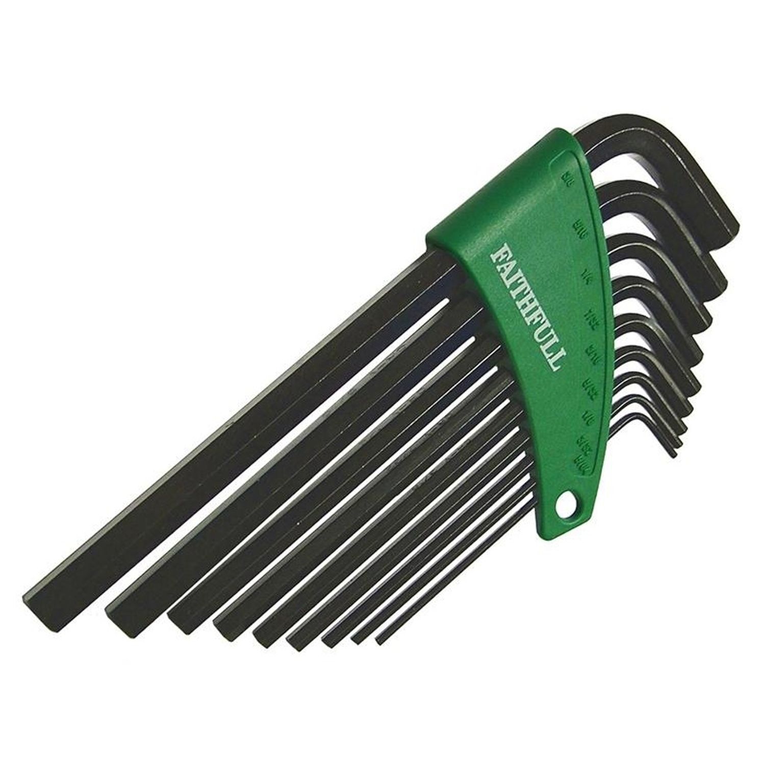 Faithfull Imperial Long Arm Hexagon Key Set, 9 Piece - Multi Colour